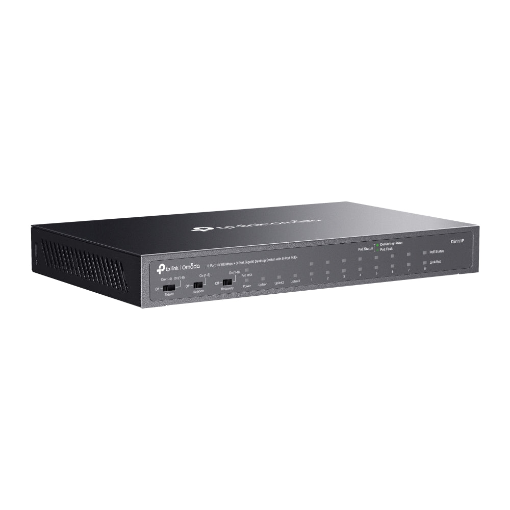 DS111P | Omada 8 - Port 10/100Mbps + 3 - Port Gigabit Desktop Switch with 8 - Port PoE+ - Sydney Security & Data