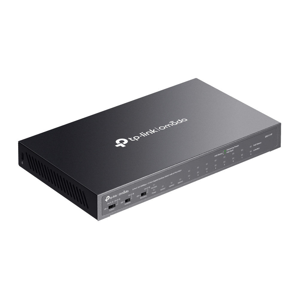 DS111P | Omada 8 - Port 10/100Mbps + 3 - Port Gigabit Desktop Switch with 8 - Port PoE+ - Sydney Security & Data