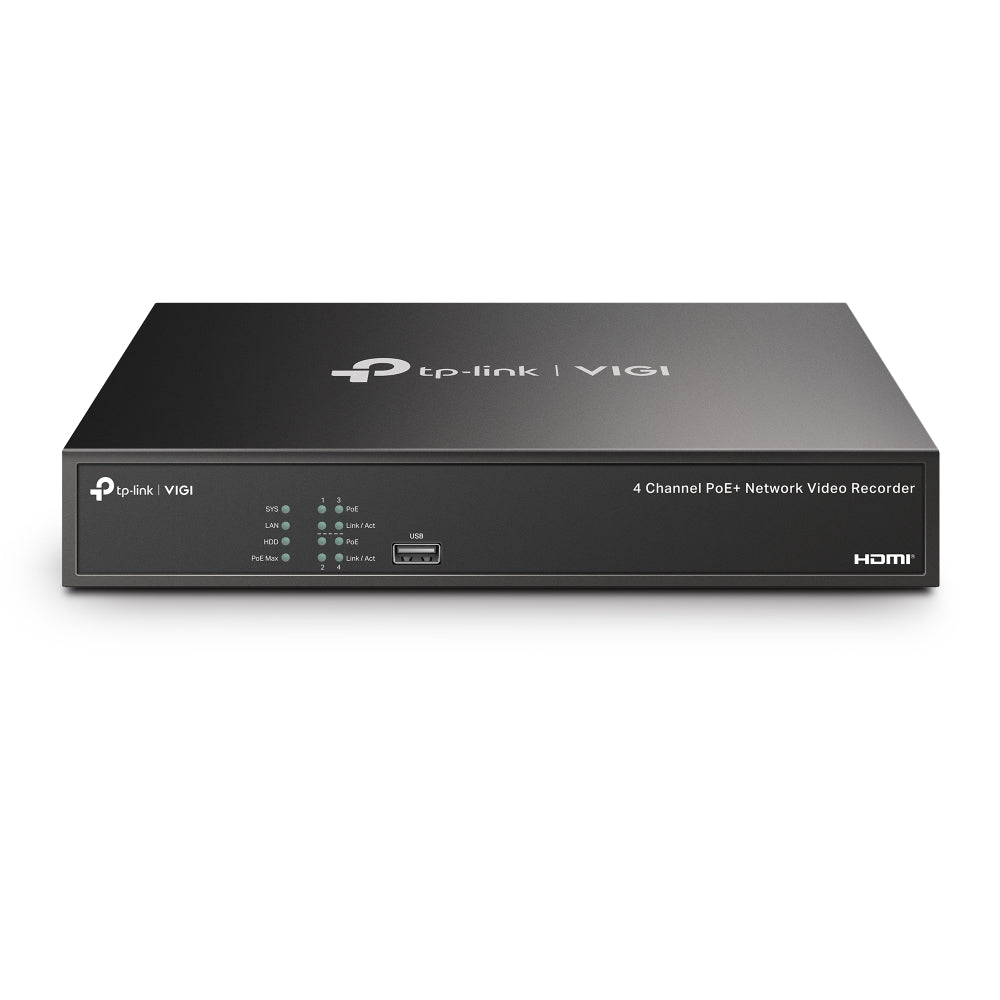 VIGI NVR1004H - 4P | VIGI 4 Channel PoE+ Network Video Recorder - Sydney Security & Data
