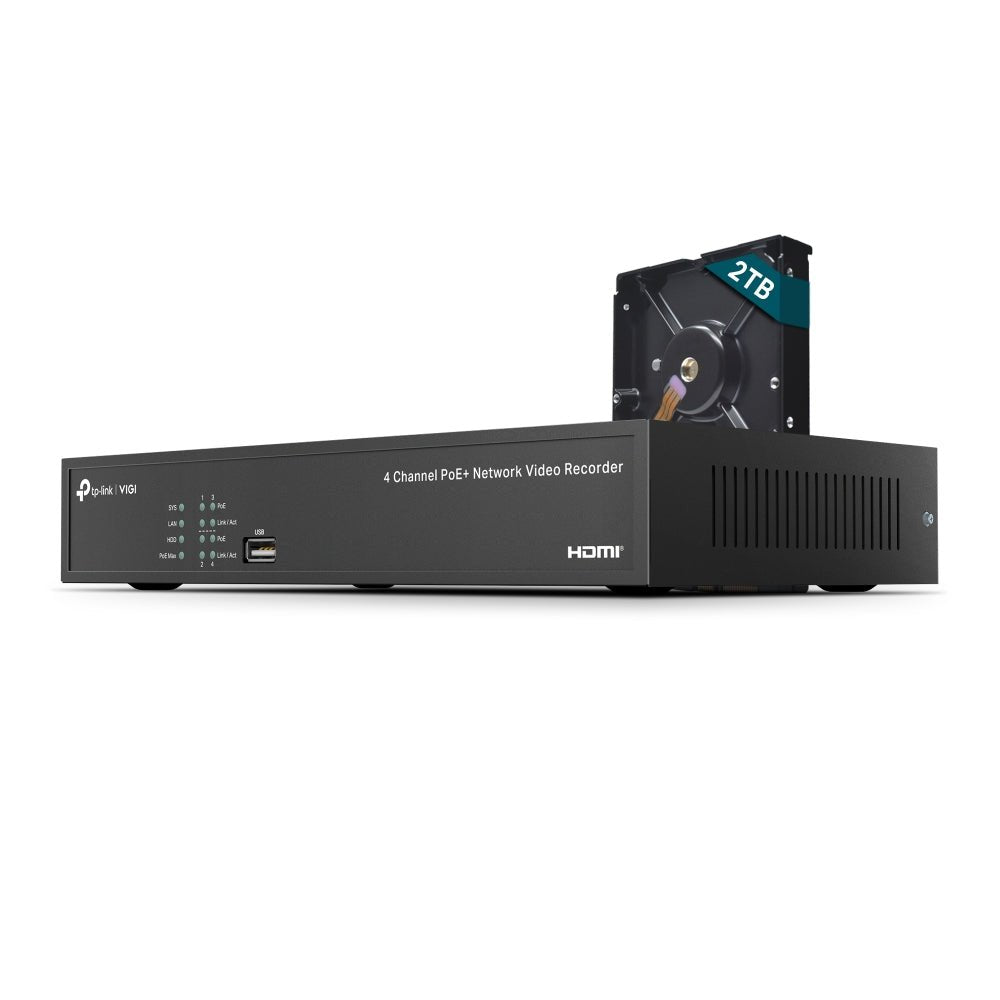 VIGI NVR1004H - 4P | VIGI 4 Channel PoE+ Network Video Recorder - Sydney Security & Data